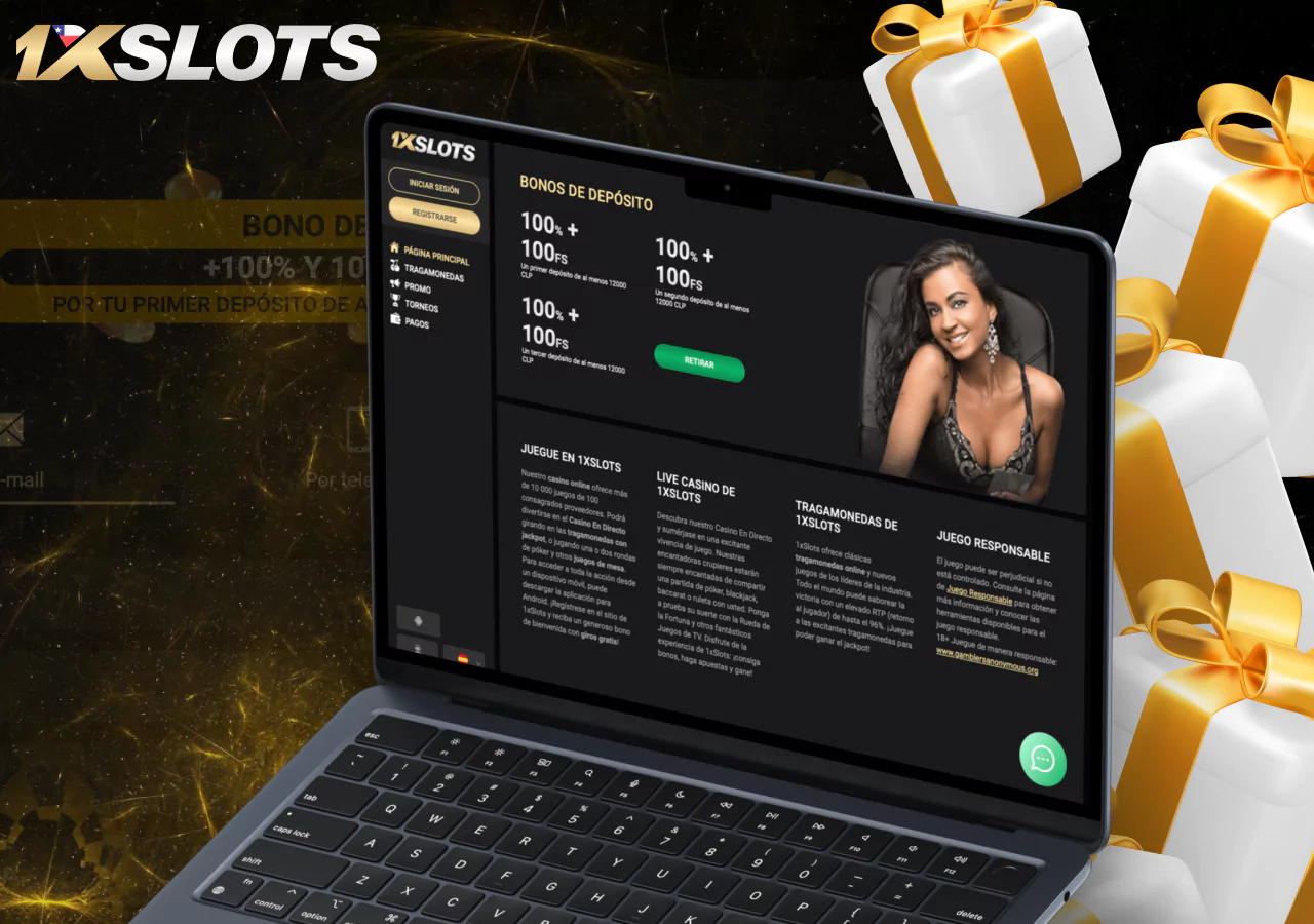 Bono de bienvenida para usuarios del casino en línea 1xSlots